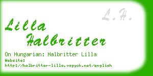 lilla halbritter business card